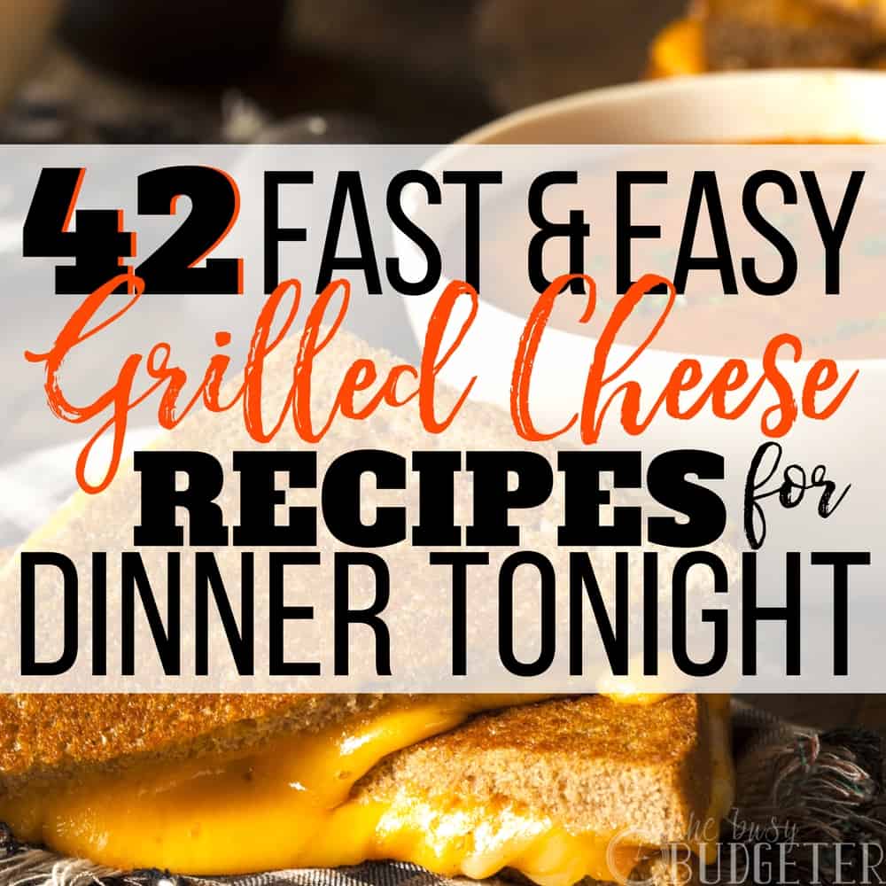 I literally had no idea there were this many ways to make so many easy grilled cheese recipes! This is AWESOME-- my kids are going to love this! What a life saver for when I'm trying to figure out how to save time and save MONEY on dinner!!