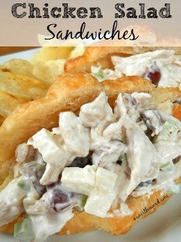 Looking for easy recipes for dinner? This chicken salad recipe is a great way to use store-bought rotisserie chicken! So simple and EASY to make!