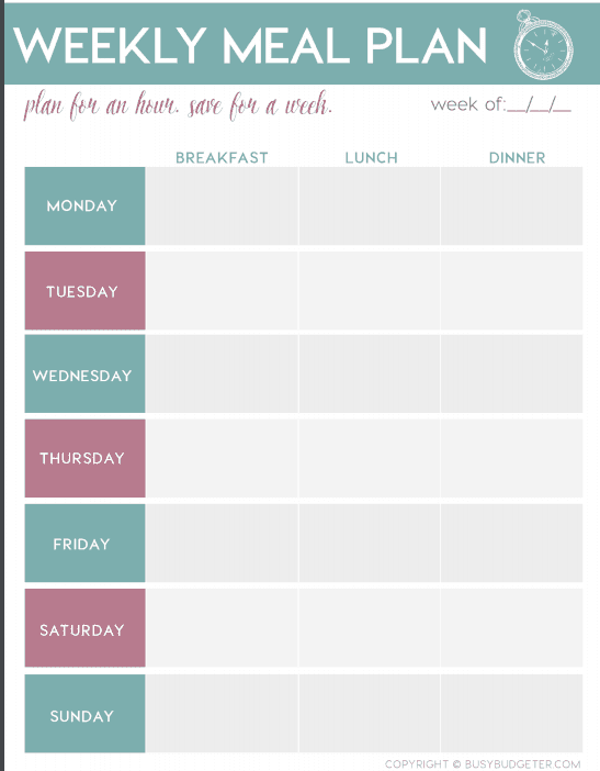 weekly meal plan simple meal planning for beginners